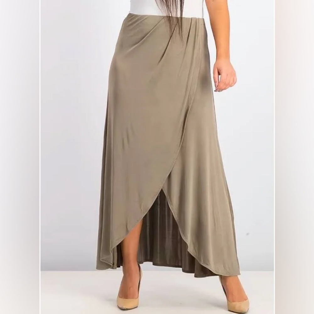 Free People olive Maxi Skirt